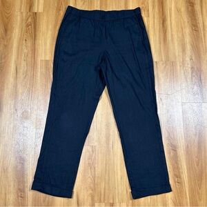 J. Jill Women’s Black Trousers with Structured Fabric and Flat Front